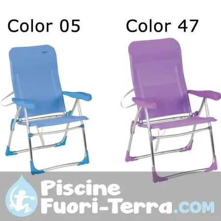 Leggera sedia da mare e piscina